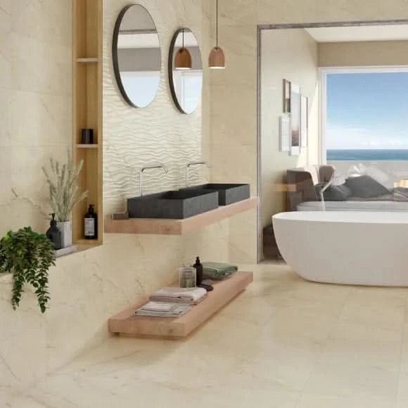 dune volga tile in crema brillo, 30x60cm