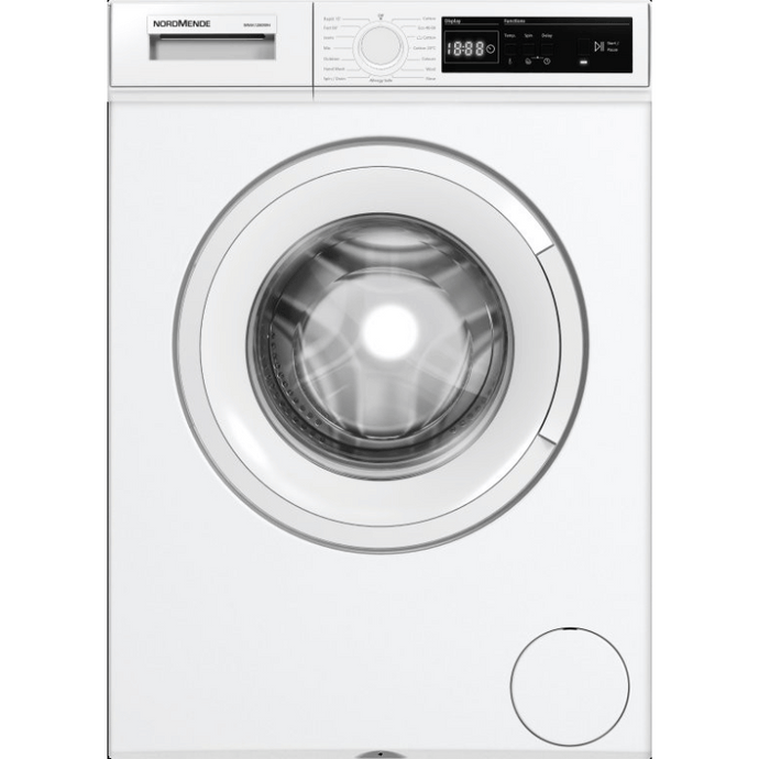 NordMende 8kg Washing Machine | White | 1200 Spin | A Rated | WMA1280WH