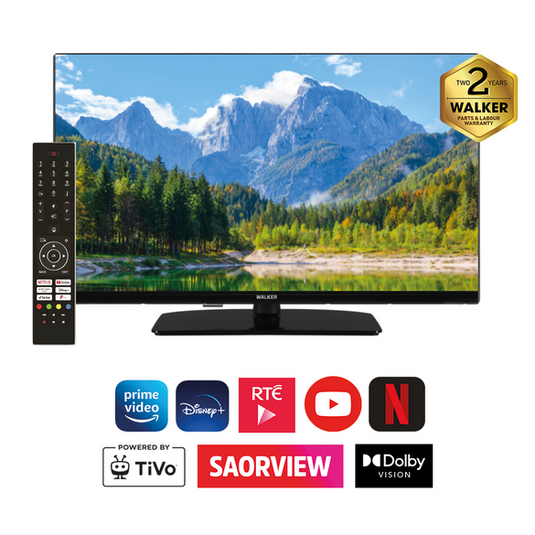 WALKER 40" FHD QLED Smart TIVO 1080P Satellite Tuner Dolby Audio Bluetooth | WPS2KQLED40251