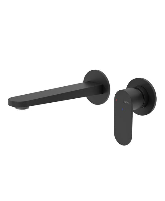 Sonas Urban Wall Mounted Basin Mixer | Matt Black | UBR0258