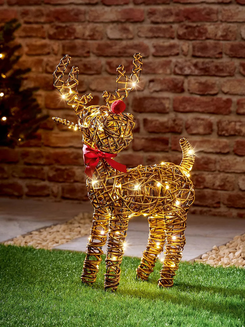Załaduj obraz do przeglądarki galerii, Premier Battery Operated Multi Action Lit Reindeer | 67cm | 302231
