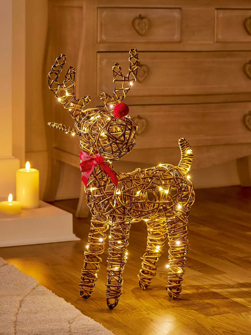 Załaduj obraz do przeglądarki galerii, Premier Battery Operated Multi Action Lit Reindeer | 67cm | 302231
