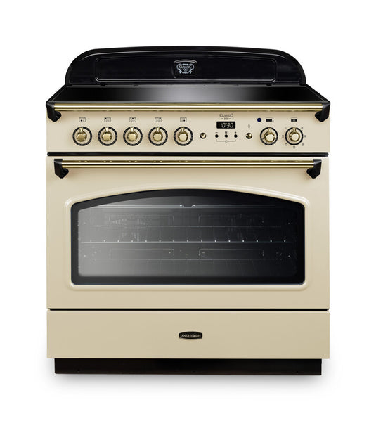 Rangemaster Classic Fx90 Induction Cream with Brass trim | CLAS90FXEICR/B