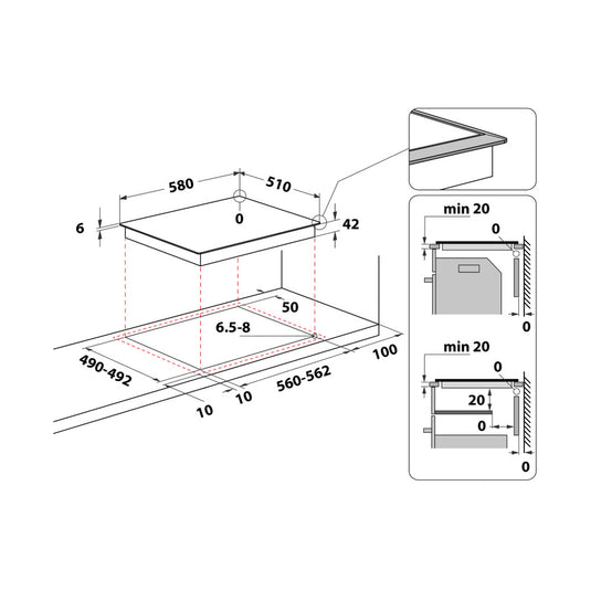 Whirlpool  Ceramic Hob | 60cm | AKT 8090 LX