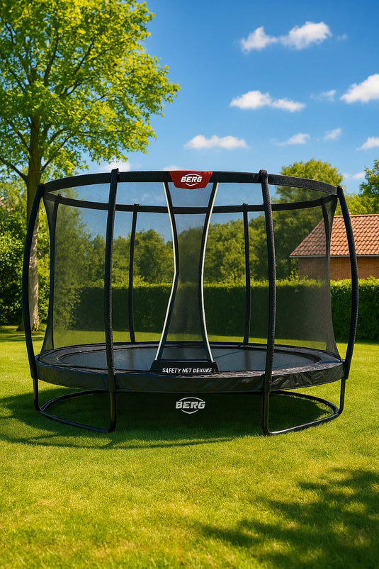 Berg Grand Champion Regular Trampoline | 470CM/ 15FT | Safety Net Deluxe | Grey | 30.35.74.32