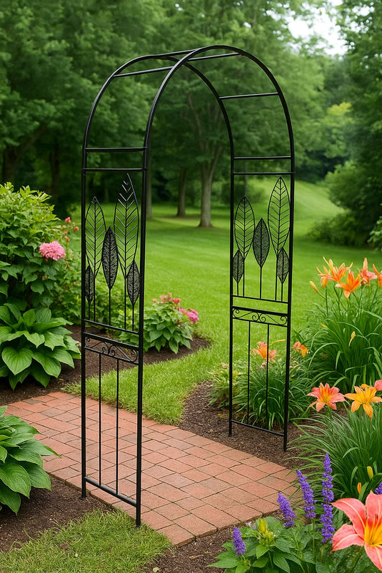 2.4M Rustic Brown Black Arboretum Garden | FN250508