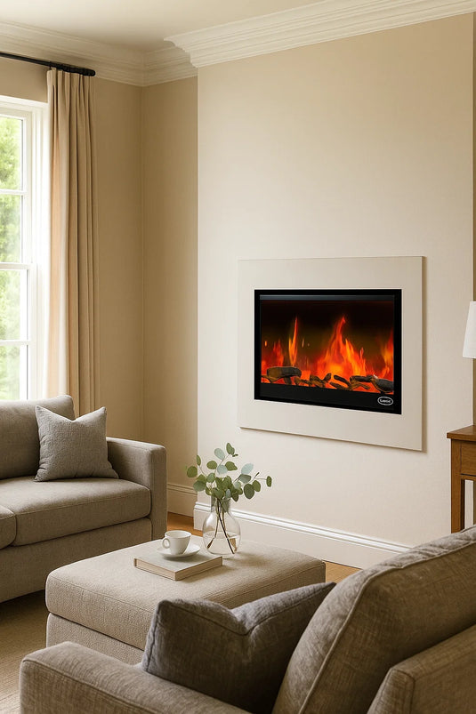 Stanley Argon Wall Mounted Electric Fire | 90cm | Black | NMARWH90