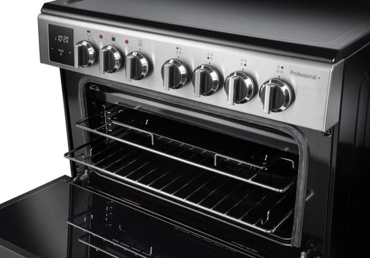 Rangemaster Professional+ 60cm | Ceramic | Stainless Steel with Chrome trim | 128180 | PROPL60ECSS/C