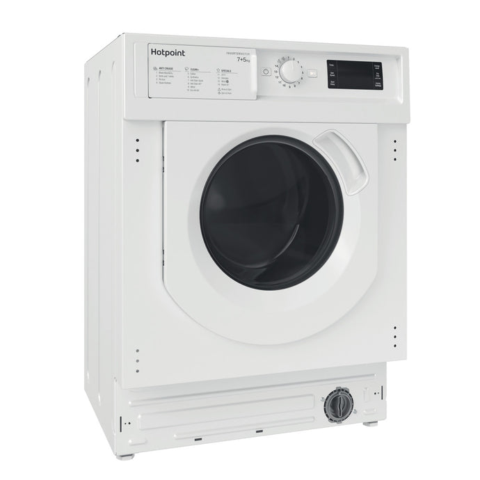 Hotpoint Built-in Anti-stain Washer Dryer | White | 7+5kg | 1400rpm | E/B Rated | BI WDHG 75148 UK N