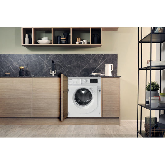 Hotpoint Built-in Anti-stain Washer Dryer | White | 7+5kg | 1400rpm | E/B Rated | BI WDHG 75148 UK N