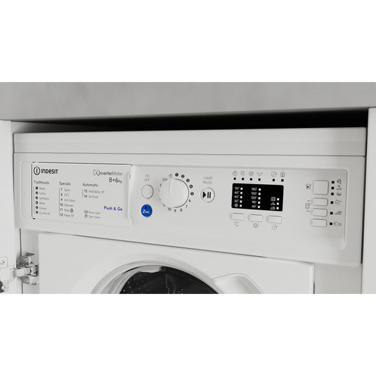 Indesit Push&Go 8/6kg Integrated Washer Dryer | BI WDIL 861485 UK