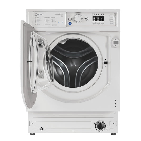 Indesit Push&Go BI 9kg Integrated Washing Machine | BI WMIL 91485 UK