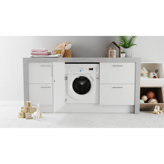 Indesit Push&Go BI 9kg Integrated Washing Machine | BI WMIL 91485 UK