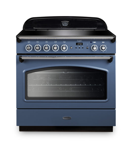 Rangemaster Classic Fx90 Induction Stone Blue with Chrome trim | CLAS90FXEISB/C