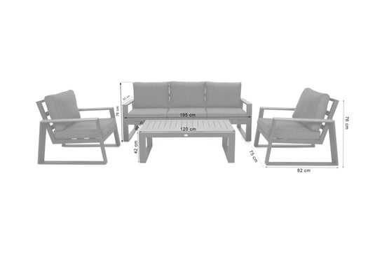 Rimini Garden Furniture Set | Dark Grey | 340378