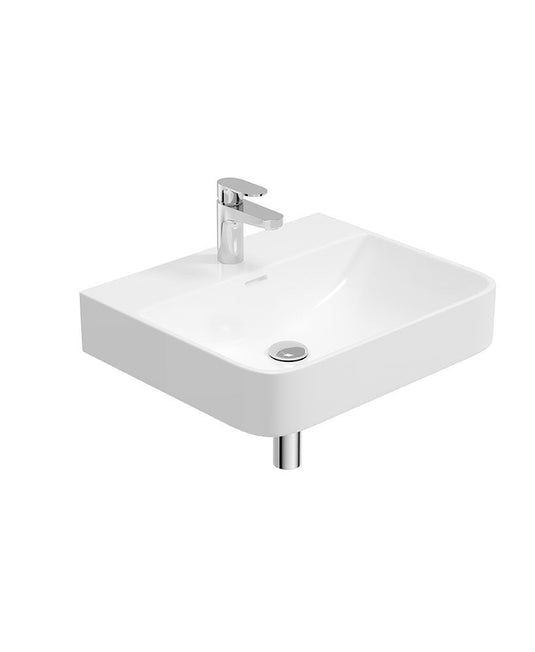Sonas Horizon Square 55Cm 1 Tap Hole Wash Basin & Bottle Trap | Chrome | USW0342