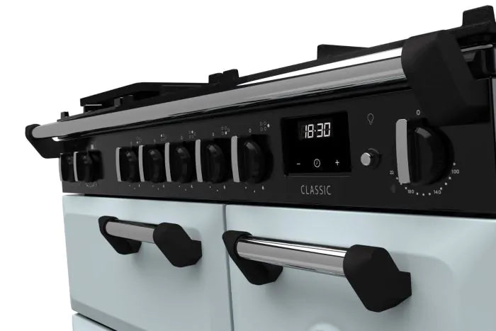 Завантажте зображення в засіб перегляду галереї, Rangemaster Classic 90cm Dual Fuel Rangecooker | Misty Blue | CL90DFPMSB/CM1
