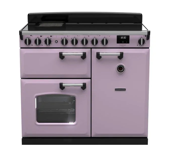 Załaduj obraz do przeglądarki galerii, Rangemaster Classic Deluxe 100 Induction Heather with Chrome Trim | CLDL100EIPHTH/CM1
