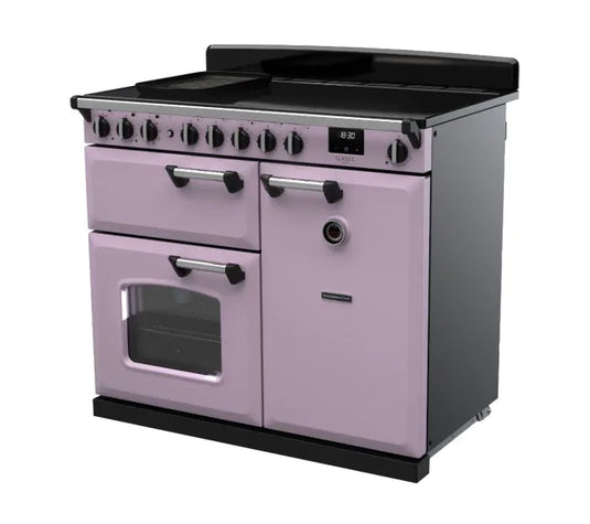 Rangemaster Classic Deluxe 100 Induction Heather with Chrome Trim | CLDL100EIPHTH/CM1