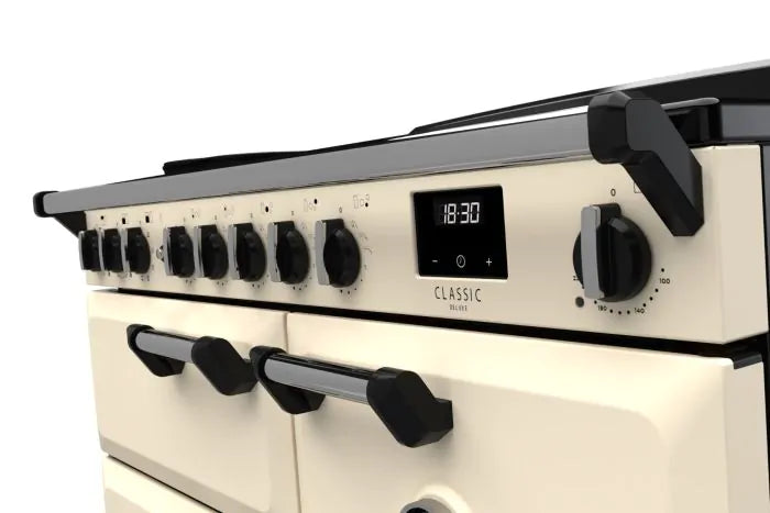 Load image into Gallery viewer, Rangemaster Classic Deluxe 100 Induction Pale Cream with Chrome Trim | CLDL100EIPPCR/CM1
