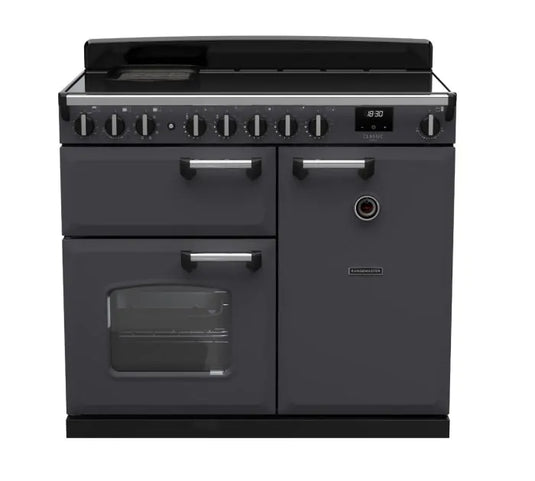 Rangemaster Classic Deluxe 100 Induction Slate with Chrome Trim | CLDL100EIPSLT/CM1