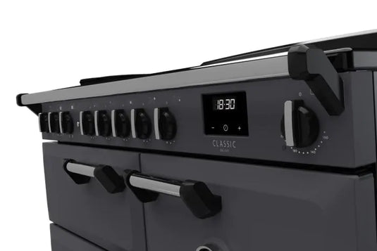 Rangemaster Classic Deluxe 100 Induction Slate with Chrome Trim | CLDL100EIPSLT/CM1