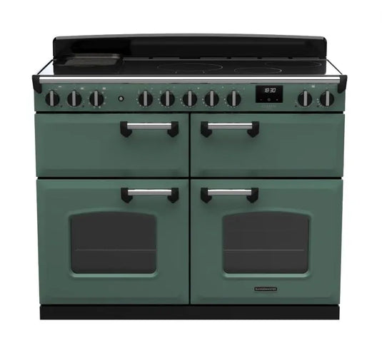 Rangemaster Classic Deluxe Bc 110 Induction Mineral Green with Chrome Trim | CLDLB110EIPMGR/CM1