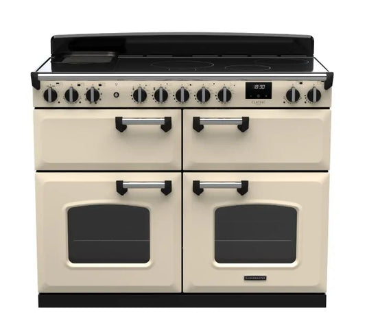 Rangemaster Classic Deluxe Bc 110 Induction Pale Cream with Chrome Trim | CLDLB110EIPPCR/CM1