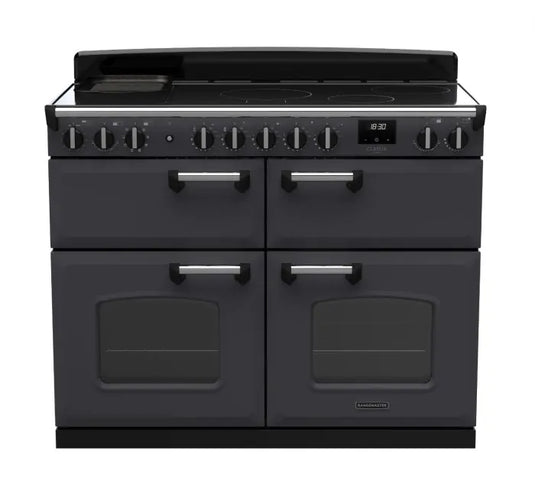 Rangemaster Classic Deluxe Bc 110 Induction Slate with Chrome trim | CLDLB110EIPSLT/CM1