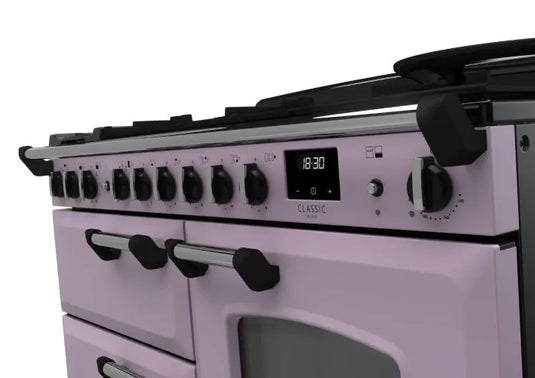 Rangemaster Classic Deluxe Oc 110 Dual Fuel Heather with Chrome Trim | CLDLO110DFPHTH/CM1