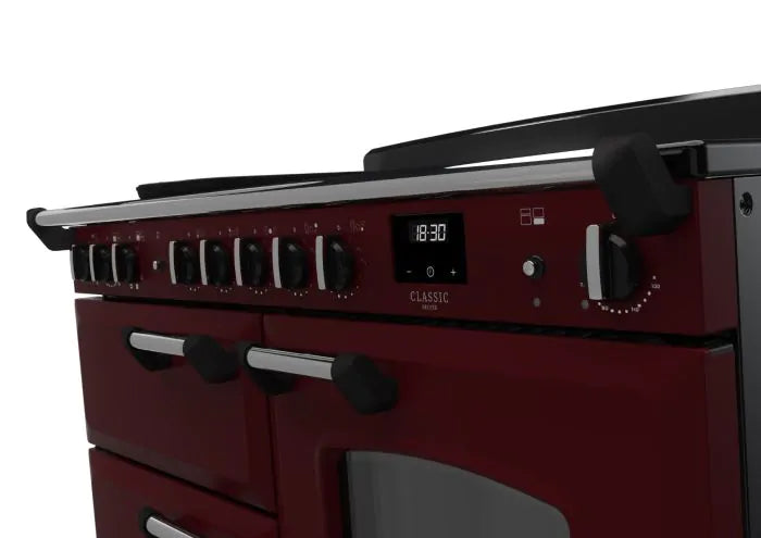 Load image into Gallery viewer, Rangemaster Classic Deluxe Oc 110 Induction Bordeaux with Chrome trim | CLDLO110EIPBOR/CM1
