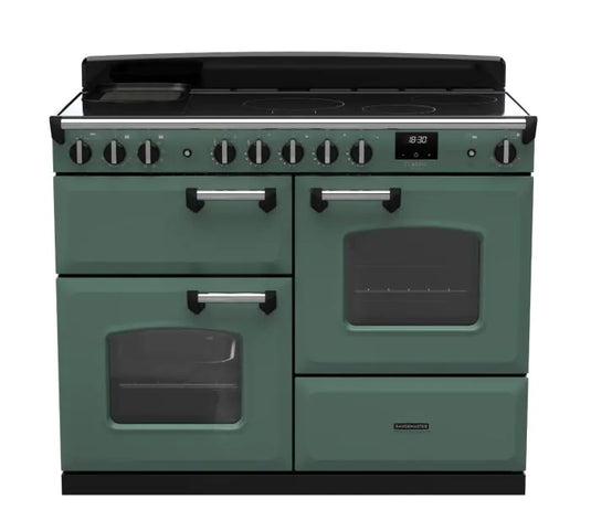 Rangemaster Classic Deluxe Oc 110 Induction Mineral Green with Chrome Trim | CLDLO110EIPMGR/CM1