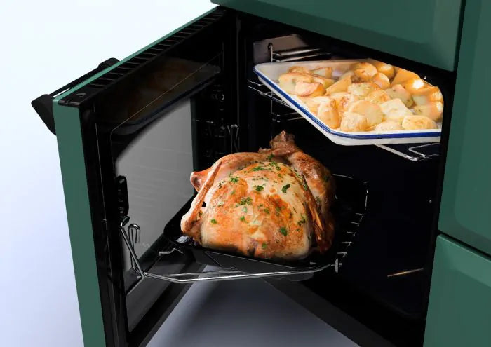 Load image into Gallery viewer, Rangemaster Classic Deluxe Oc 110 Induction Mineral Green with Chrome Trim | CLDLO110EIPMGR/CM1
