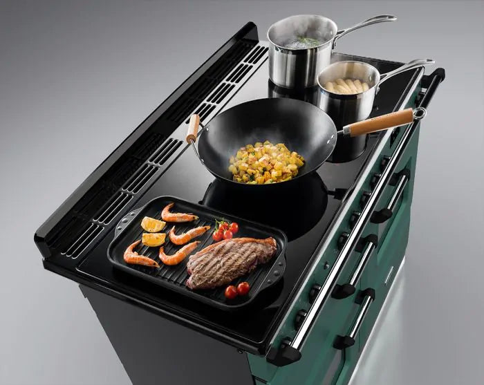 Load image into Gallery viewer, Rangemaster Classic Deluxe Oc 110 Induction Mineral Green with Chrome Trim | CLDLO110EIPMGR/CM1
