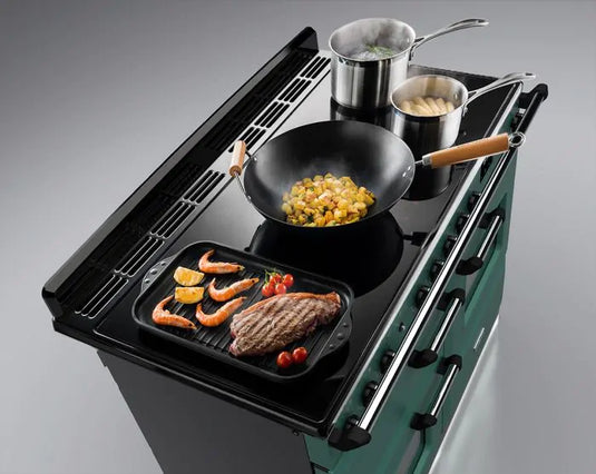 Rangemaster Classic Deluxe Oc 110 Induction Mineral Green with Chrome Trim | CLDLO110EIPMGR/CM1
