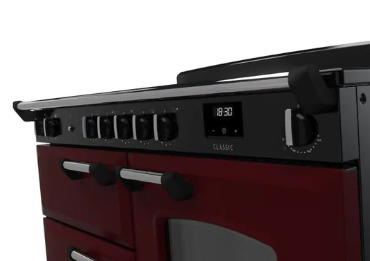 Rangemaster Classic Oc 110 Induction Bordeaux with Chrome Trim | CLO110EIPBOR/CM1