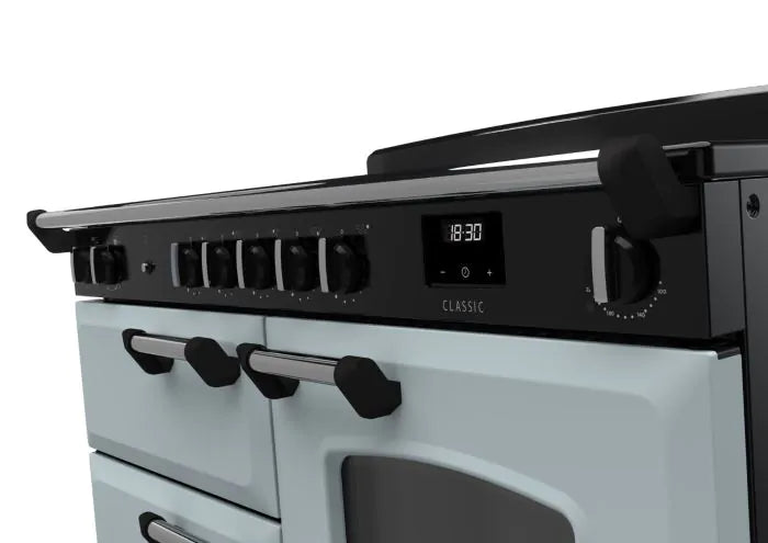 Load image into Gallery viewer, Rangemaster Classic Oc 110 Induction Misty Blue with Chrome trim | CLO110EIPMSB/CM1
