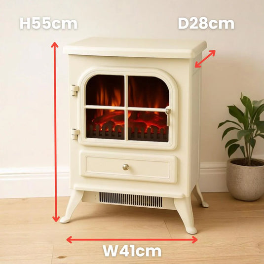 De Vielle Classic Electric Stove Cream | 1800W | DEF766326
