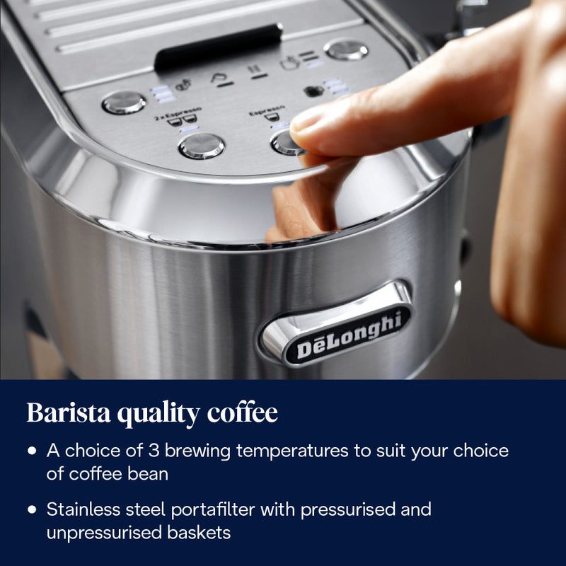Load image into Gallery viewer, DeLonghi Dedica Maestro Plus Espresso Coffee Machine | Stainless Steel | EC950.M
