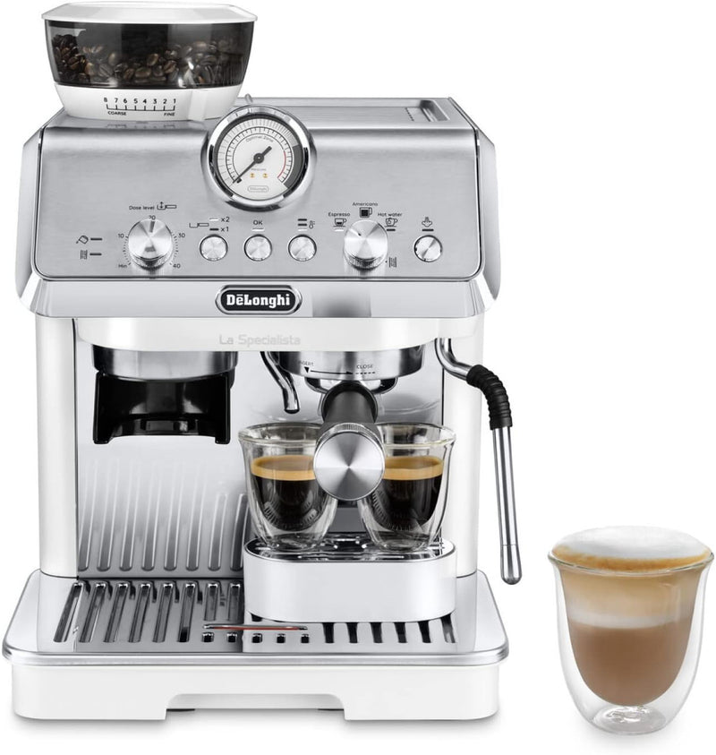 Załaduj obraz do przeglądarki galerii, DeLonghi La Specialista Arte Manual Bean To Cup Coffee Machine | White | 1.3KW | EC9155.W
