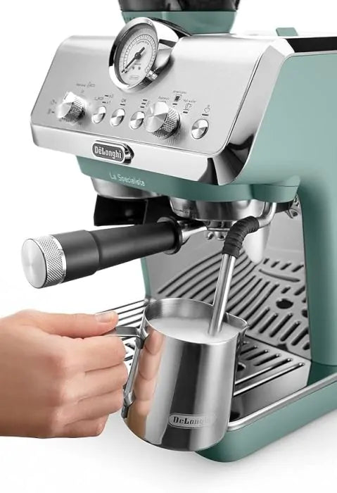 Załaduj obraz do przeglądarki galerii, DeLonghi La Specialista Arte Manual Bean To Cup Coffee Machine | Green | 1.3KW | EC9155.GR
