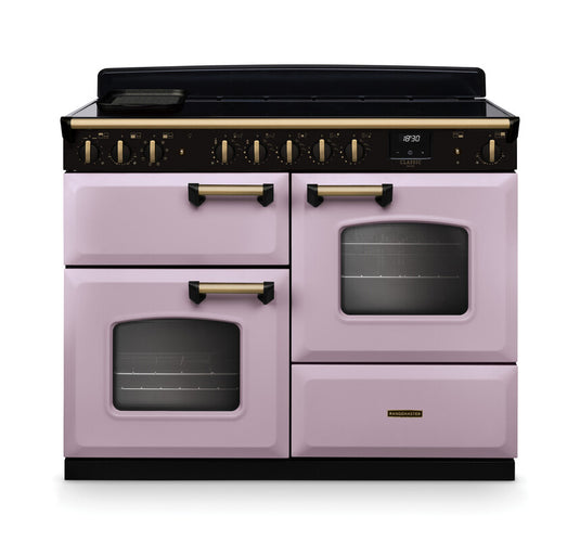 Rangemaster Classic Deluxe Oc 110 Induction Heather with Antique Brass Trim | CLDLO110EIPHTH/AB1