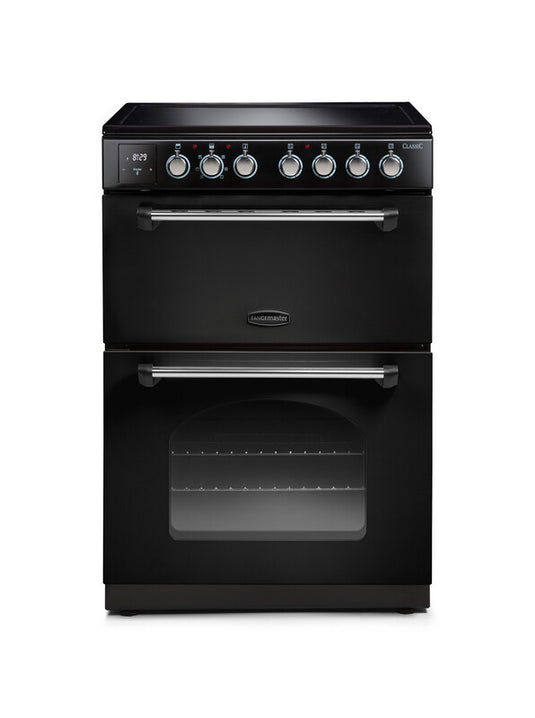 Rangemaster Classic 60 Induction Black | Chrome handles | 128120 | CLA60EIBL/C