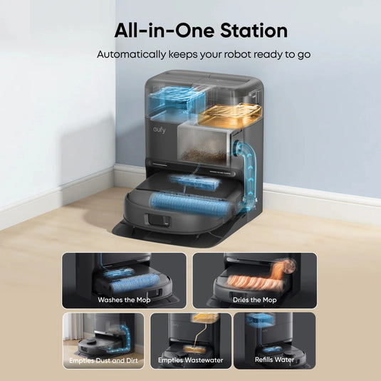 Eufy Omni C28A Robot Vacuum Cleaner with Accessory Kit | 15000Pa | T211AV10
