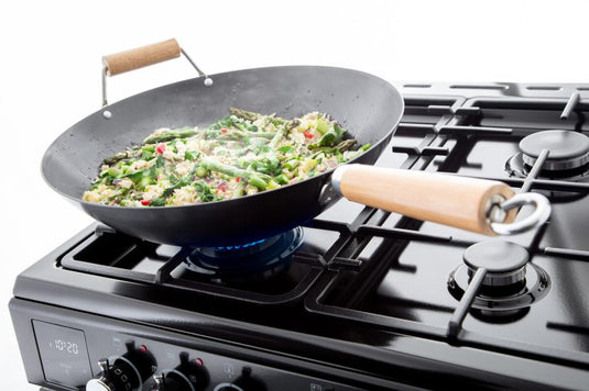 Rangemaster Classic 60 All Gas Black with Chrome trim | CLA60NGFBL/C