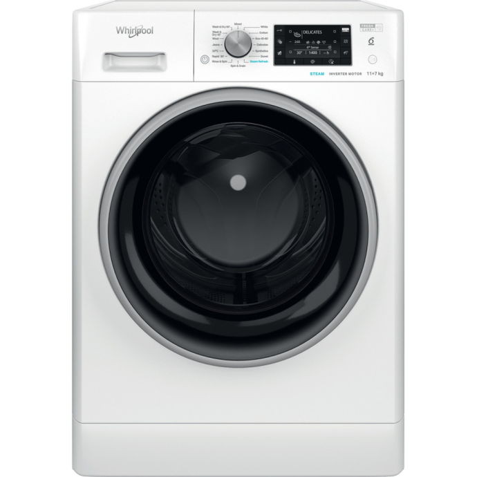 Whirlpool Freestanding FreshCare+ Washer Dryer | White | 11+7kg | D/A Rated | FFWDD 1174269 BSV