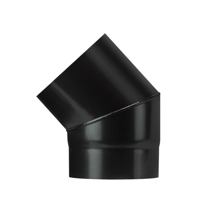 Black Enamel Flue 45 Degree Bend | 6