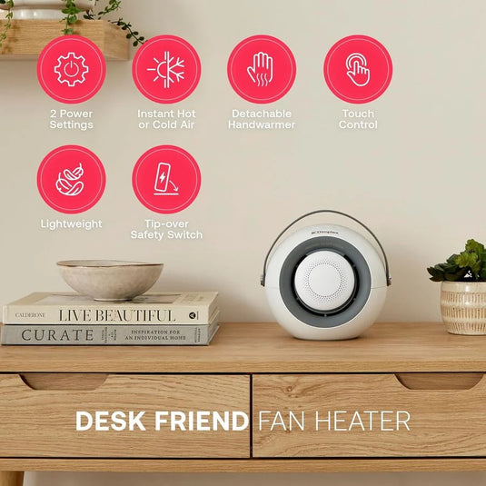 Dimplex Portable Desk Fan Heater with Detachable Handwarmer | DDF390