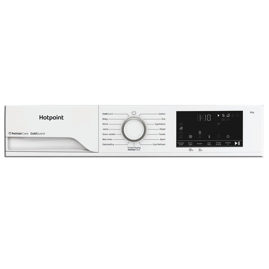 Hotpoint heat pump tumble dryer: freestanding, 8,0kg | HHD D80 WW IRE