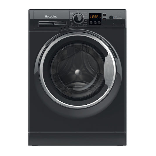 Hotpoint Anti-Stain Washing Machine | Black | 9kg | 1400rpm | A Rated | HNR9 W64 BS IRE